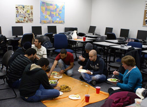 Clockwise from left%3A Hussain Alhammadi, Ahmed Alduaylij, Yahya Al-Sifran, Abdulrahman Aldebas, Yousef Mansor, Hussain Al-Safwani, Houssain Shannier and Lauri Shaffer