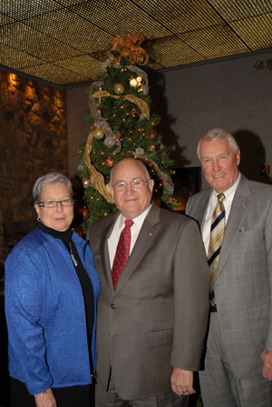 State Sen. Roger A. Madigan, center, with Pennsylvania College of Technology President Davie Jane Gilmour and Robert E. Dunham, chairman of the college's board of directors.