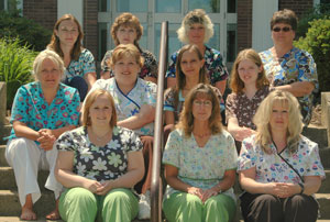 Front row, from left, Brooke Knickerbocker, Heidi Jenkins and Becky Morral. Second row, from left, Patti Deming, Tona Williams, Alexandra Anthony and Kristina Grant. Back row, from left, Julie Anthony, Robin Perla, Karen Eldridge and Bonnie Kalyan.