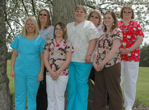 From left, recent graduates of the medical (office) assistant program at Pennsylvania College of Technology%E2%80%99s North Campus are%3A Lindsay M. Davis, Genesee%3B Sharmon D. Gonzalez, Covington%3B Danielle M. Queen, Mansfield%3B Karen L. Heck, Lawrenceville%3B Beverly A. VanDerGrift, Galeton%3B Mandy L. Coolidge, Arnot%3B and Lorrie A. George, Liberty.
