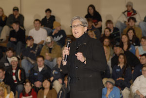 Pennsylvania College of Technology President Davie Jane Gilmour reassures students that their safety, security and education remain paramount in the wake of recent off-campus crimes.