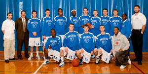 The 2009-10 Wildcat men's basketball team. (Photo by Jessica L. Tobias, student photographer)