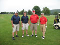 Comprising one of the day's foursomes were, from left, Don O. Praster, dean of industrial and engineering technologies; Robb C. Dietrich, executive director of the Penn College Foundation; and Bruce Mackay and Jim Dolan, of Schramm Inc.