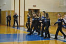 The Dance Team takes to the court for a halftime performance