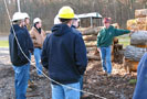 Forestry instructor conducts a cross-curricular tour of the lumber yard