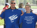 Jenna L. Walmer, a graphic design major from Lebanon, and Dad Dave show their Penn College Pride