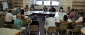 Past and present Pennsylvania College of Technology students, captured in this image from a video recording of the event, were represented in a recent panel discussion for teachers seeking their master's degrees.