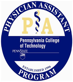 Penn College patch adorns white coats presented to physician assistant students.