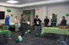 Members of the Wildcat Events Board inflate balloons and complete other preparations for 'Kegs & Eggs' shindig