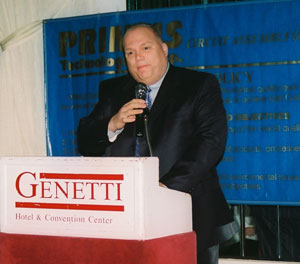 Frank G. Pellegrino, executive vice president of Primus Technologies Corp., offers the event%E2%80%99s keynote address at the Genetti Hotel and Conference Center.