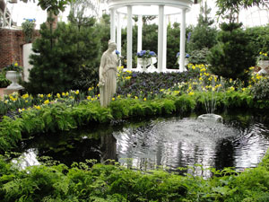Statuary and fountains add to Phipps' beauty.