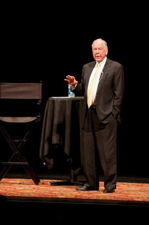 T. Boone Pickens shares with a Community Arts Center audience his plan to reduce the nation's dependence on foreign oil.