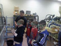 SPE President Jason R. Paris guides Scouts on plastics-lab tour
