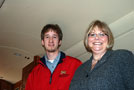 Alumnus Brian F. Popeck with Debra M. Miller, director of corporate relations for Penn College