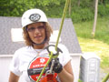 Preparing to rappel from the third floor