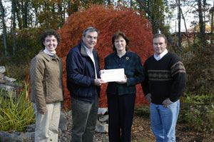 From left%3A Angela Barr, administrative specialist at Eichenlaub Inc.%3B Daniel Eichenlaub, company president%3B Mary A. Sullivan, dean of Pennsylvania College of Technology%E2%80%99s School of Natural Resources Management%3B and Carl J. Bower, a member of the school%E2%80%99s horticulture faculty.