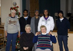 Back row, from left%3A Christine Schultz, Hussain Alhammadi, Hussain Al-Safwani, Hattan Alotaibi and Ali Alsakhin. Front row from left%3A Janet Wolfe and Ellen Kennelly