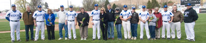 Graduating baseball players given senior sendoff