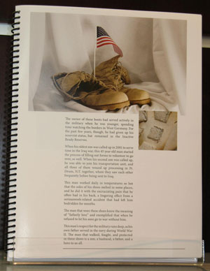 Military boots share just one of the stories in 'Walk in my Shoes.'