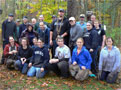 Foul-weather friends of the environment  including Matthew J. Updegrove, far left in third row; Corey W. Myers, in knit cap, standing next to him; and Debra J. Buckman, hooded and in front of Myers  take part in a sinkhole cleanup on Nov. 5