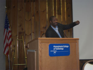 Guest speaker James Braxton Peterson.