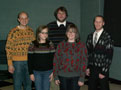 From left, Student Activities' Michael J. Hersh with students Stacy L. Keith, Andrew T. Koskie, Megan R. Pennington and Frank W. Meise Jr.