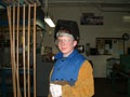 John Paul Tyson, of Lock Haven, in the welding lab