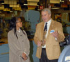 Mayor Thompson with Bill Mack, assistant dean of industrial and engineering technologies