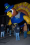 Members of Penn College's American Welding Society student chapter lead 'Gobbles the turkey' down Fourth Street