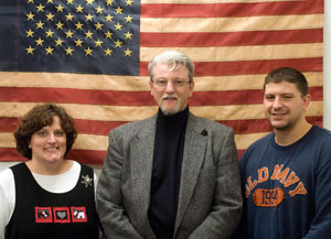 Veterans Affairs Work-Study Program students hired at Pennsylvania College of Technology are, from left, Stephanie A. Dimon, John C. Carlson and Blaine M. Cohick.