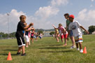 Campers square off for egg toss
