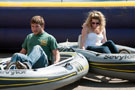 Inflatable bumper boats offer diversion