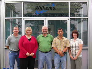 From left, Jeffrey F. Lorson, industrial technology specialist with Workforce Development %26 Continuing Education at Penn College%3B Debra M. Miller, director of corporate relations for the college%3B Jack Bendick, district manager for Williams%3B John Roberto, assistant district manager%3B and Christine Harter, district administrative specialist.