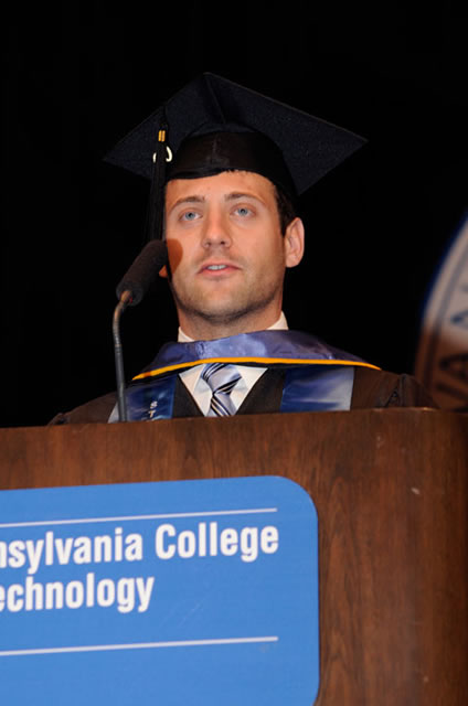 Andrew R. Christoffel addresses his classmates.