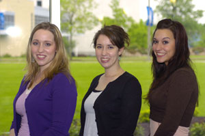From left, Amy E. Way, %E2%80%9905%3B Anna K. Johnson, %E2%80%9902%3B and Harriet E. 'Betsy' Yoder, %E2%80%9907.