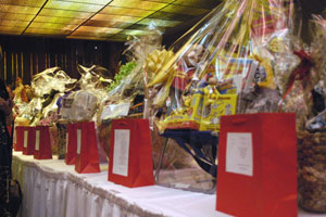 Beautiful book-themed baskets auctioned at 'Ballyhoo' event.