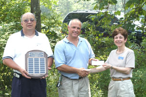 From left, Wayne R. Longbrake, dean of natural resources management%3B Michael Taylor, arborist representative and manager of the York office of Bartlett Tree Expert Co.%3B and Joann Kay, executive director of the Pennsylvania College of Technology Foundation.