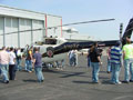 Students get close-up view of state police helicopter