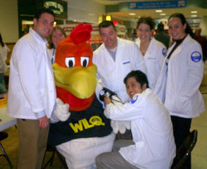 The WILQ rooster was among those having their blood pressures checked.