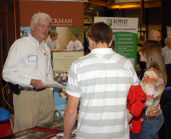 Perennial recruiters of Penn College horticulture students, Dave Foresman and The Brickman Group return to the Earth Science Center.