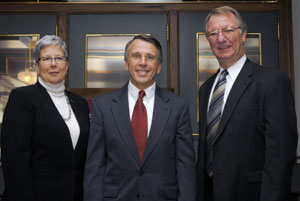 From left, Davie Jane Gilmour, president, Pennsylvania College of Technology%3B former state Rep. Brett O. Feese%3B and William J. Martin, senior vice president, Penn College.