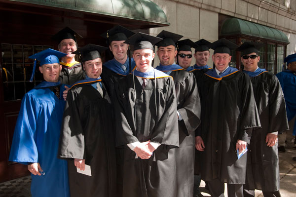 A group of plastics and polymer technology and plastics and polymer engineering technology students gather with faculty member Tim Weston (rear left). 