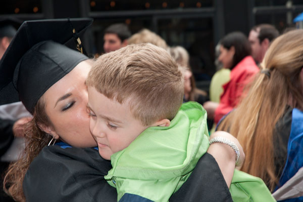 A kiss from the grad