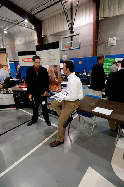 Career Fair, offered twice a year at Penn College, affords an ideal networking opportunity for students and alumni.