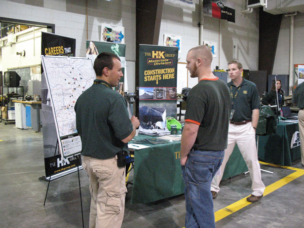 The H&K Group, Skippack, a perennial supporter of the college, was among the companies recruiting at the Earth Science Center and on the college's main campus.