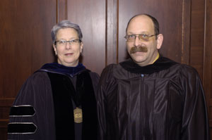 William P. 'Scott' Welch with Penn College President Davie Jane Gilmour.