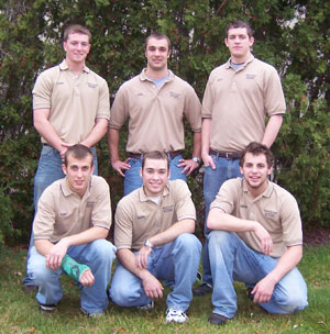 Competing in the Commercial division were, front row from left, Kent R. Grace, Keith W. Scheib and Justin J. Kovaleski, and, back row from left, James P. Craft, Ryan P. Becker and Matthew R. Yocum.