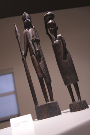 These figures, made from ebony wood, were a gift from Cardinal Laurean Rugambwa to Michael Stuhldreher, who believes  they were probably made by the Masai tribe.