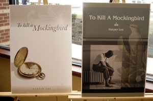 The second- and first-place winning book jackets.
