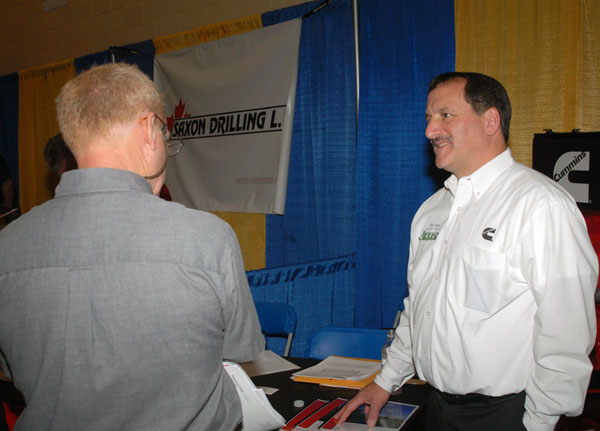 Matt Hubler, of Cummins Power Systems, provides one-on-one attention.